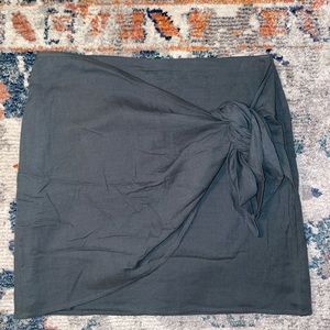 Teal skirt with side tie knot, size L